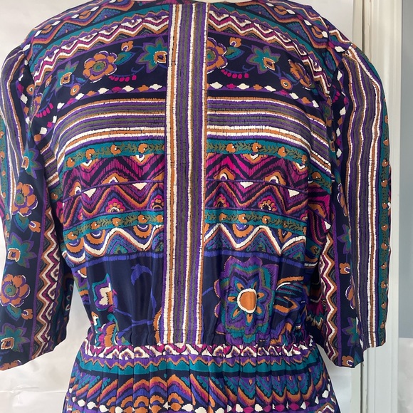 Lady Carol petite women’s Vintage dress. Pleated-27 waist 21 bust. 3/4 sleeve - Picture 2 of 6